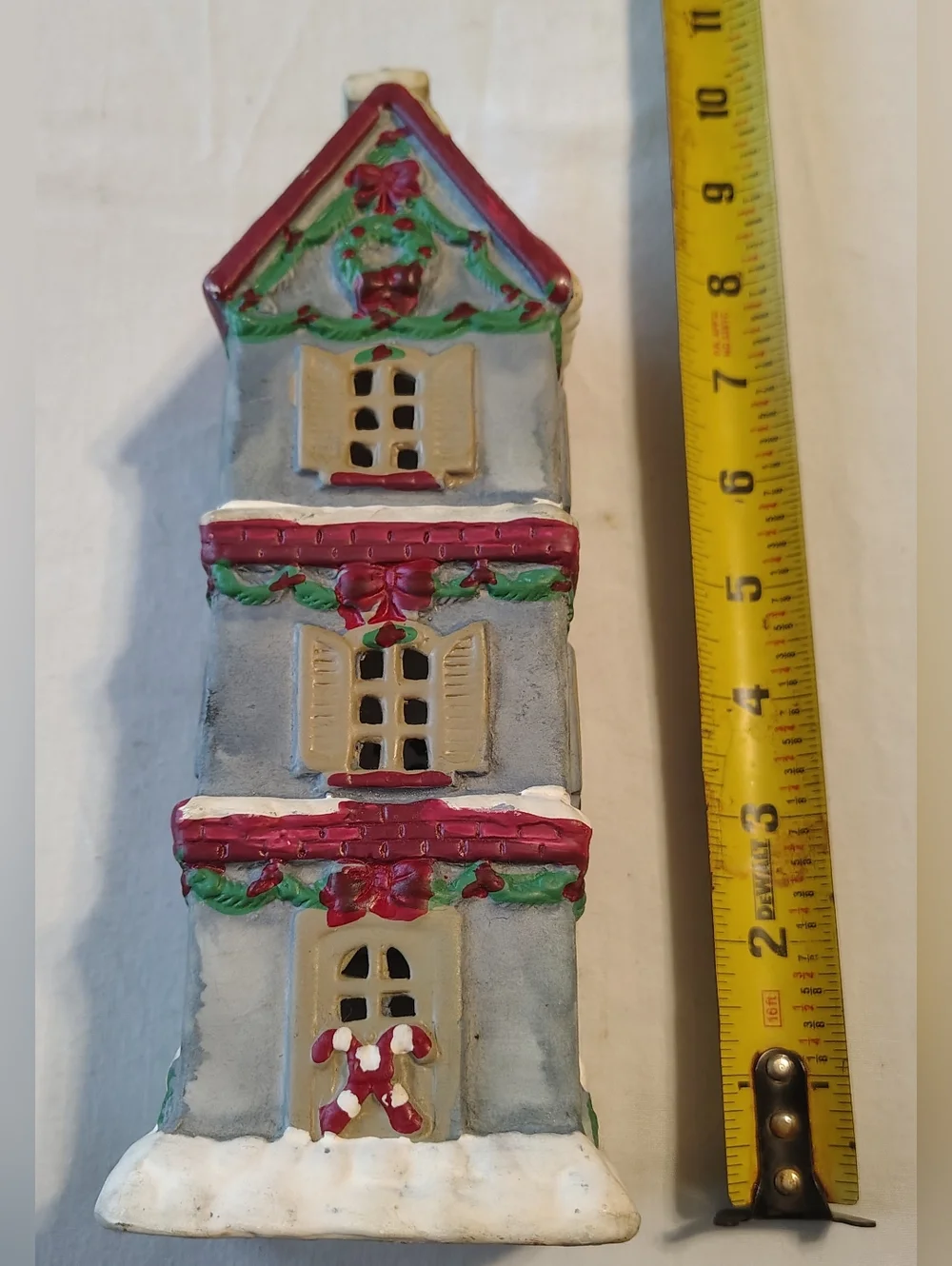 Vintage Christmas Three Story Cottage Candle Tower